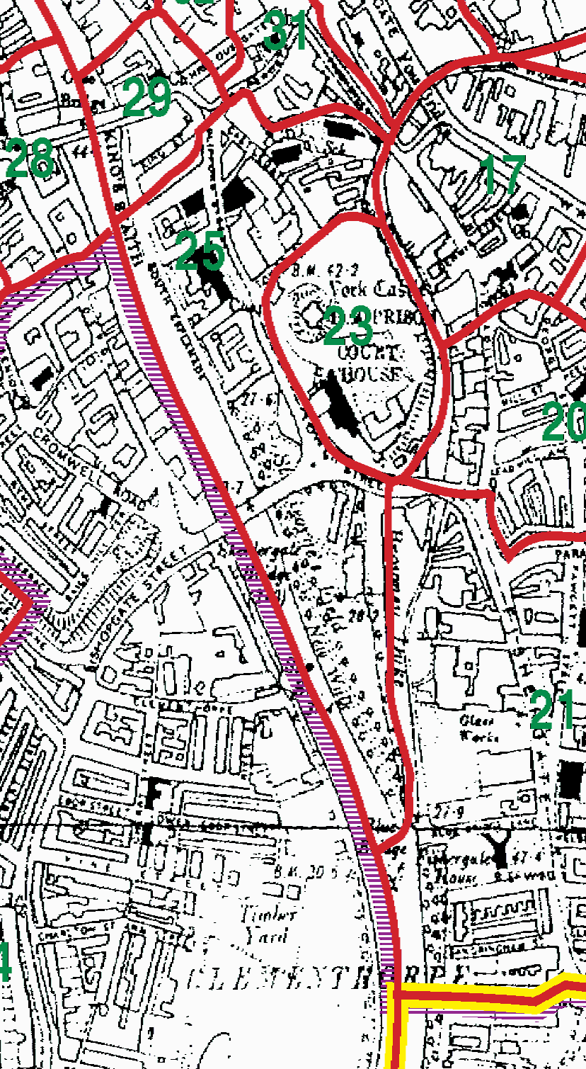 York St Mary Castlegate boundaries map