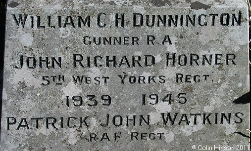 The 1914-1918 War Memorial just outside the Churchyard at Appleton Roebuck.