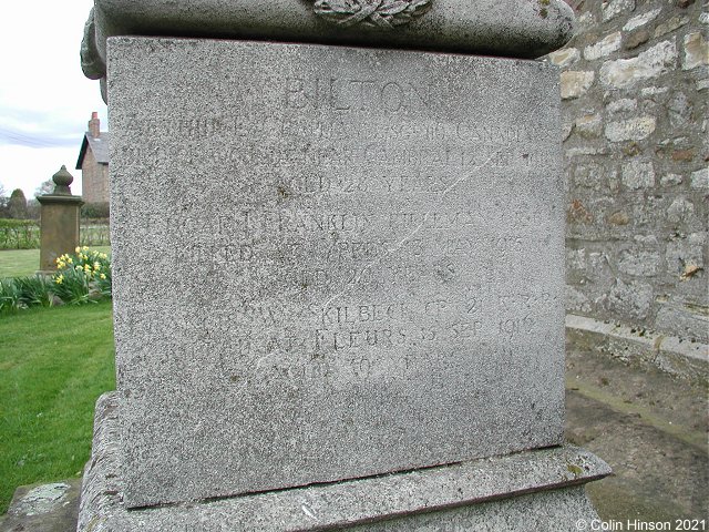 The 1914-1918 War Memorial in Bilton Churchyard.