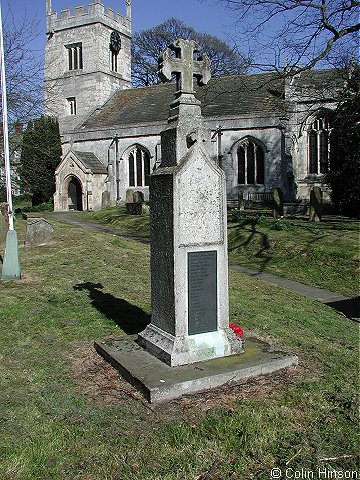 The 1914-1918 War Memorial in Bolton Percy Churchyard.