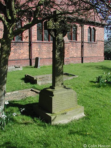 The 1914-1918 War Memorial in Colton Churchyard.