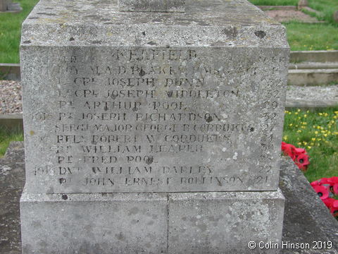 The War Memorial in St. Helen's Churchyard, Stillingfleet.