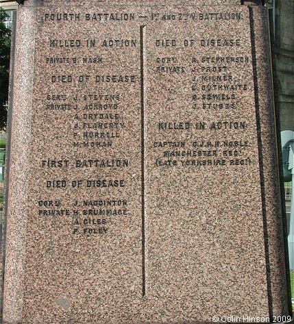 The War Memorial for the men who died in the South African War in 1899 - 1902.