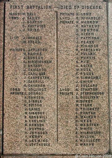 The War Memorial for the men who died in the South African War in 1899 - 1902.