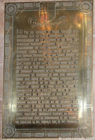 The Boer War Memorial to John Gerald Wilson C.B. in York Minster.