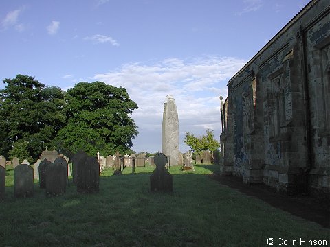 All Saints' Church with monolith, Rudston