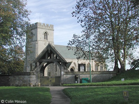 St. Hilda's Church, showing the Lyche Gate, Sherburn