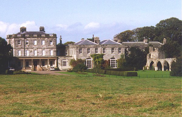 A close-up of Birdsall House and the old church, Birdsall