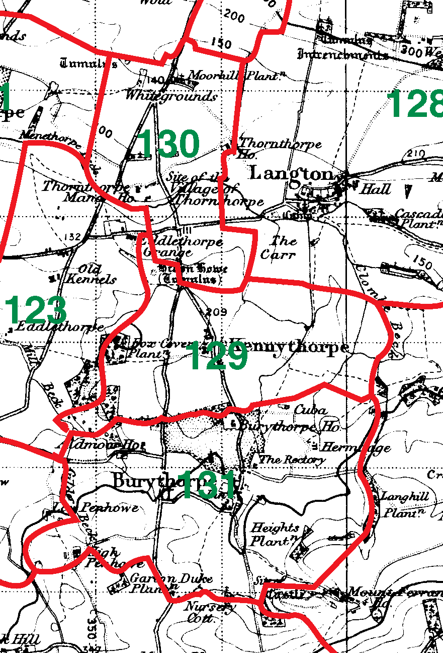 Burythorpe boundaries map