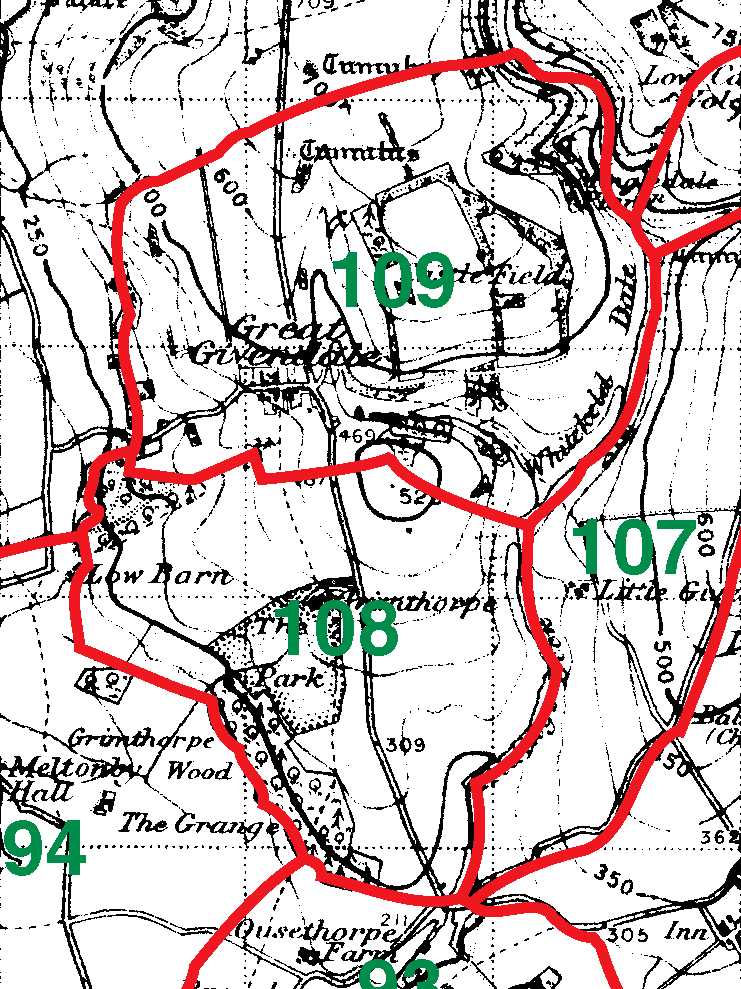 Great Givendale boundaries map