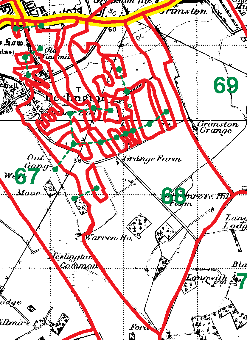 Heslington boundaries map