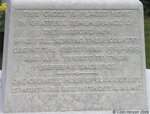 The 1914-1918 and 1939-1945 War Memorial.