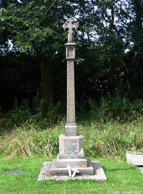The War Memorial in Blacktoft Churchyard.