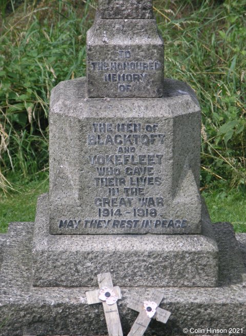 The War Memorial in Blacktoft Churchyard.