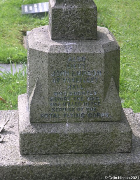 The War Memorial in Blacktoft Churchyard.