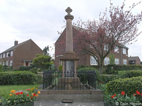 The War Memorial for WWI and WWII in Burstwick Village.