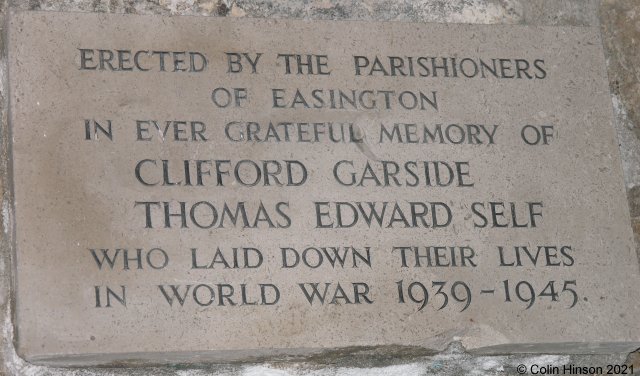 The WWII Memorial Plaque in All Saints church.