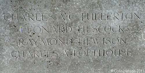 The 1914-1918 War Memorial in Escrick Churchyard.