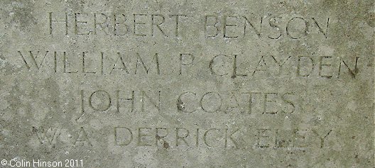 The 1914-1918 War Memorial in Escrick Churchyard.