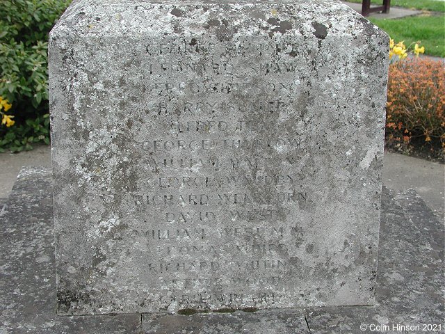 The War Memorial at Etton.