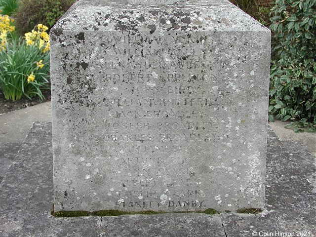 The War Memorial at Etton.