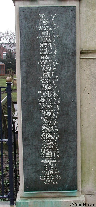 The War Memorial Arch and Garden in Filey.