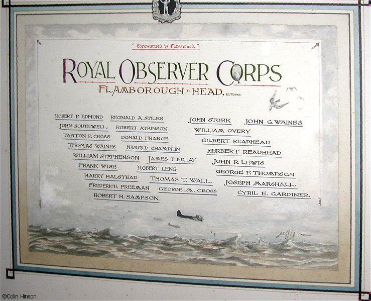 The Flamborough Book of Service, Royal Observer Corps.