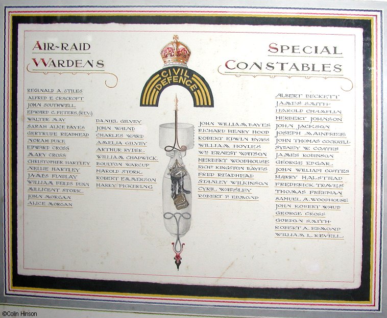 The Flamborough Book of Service, Civil Defence.