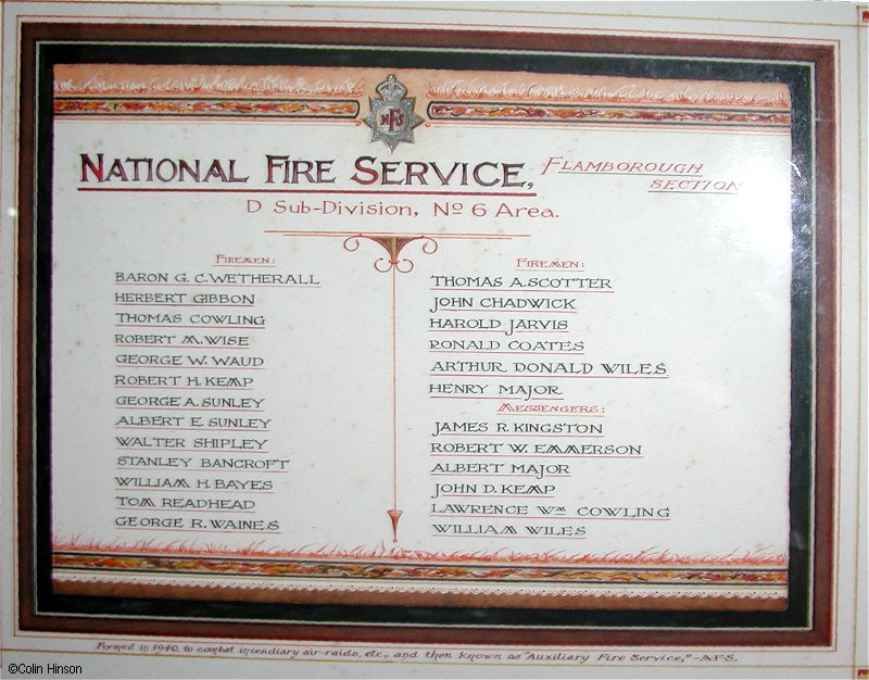 The Flamborough Book of Service, National Fire Service.