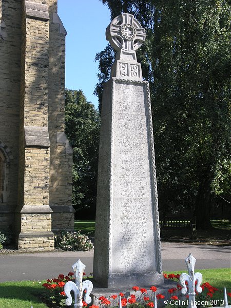 The World War I War Memorial at St. Oswald's Church.
