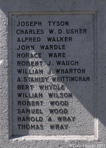 The World War I Memorial in All Saints churchyard, Hessle.