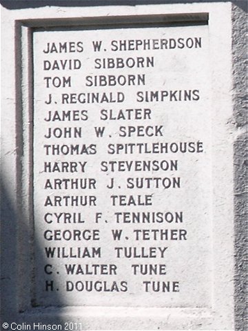The World War I War Memorial in All Saints churchyard, Hessle.