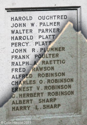 The World War I War Memorial in All Saints churchyard, Hessle.