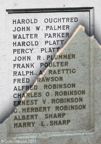 The World War I Memorial in All Saints churchyard, Hessle.