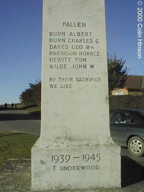 The 1914-1918 War Memorial at Hotham.