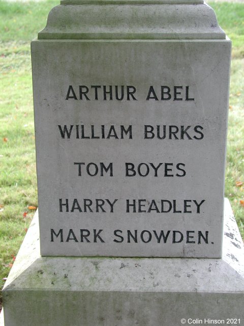 The War Memorial in St. Mary's Churchyard, Huggate.