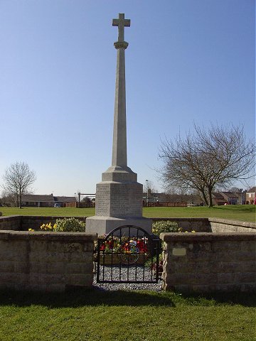 The 1914-18 and 1939-45 War Memorial at Hutton Cranswick.