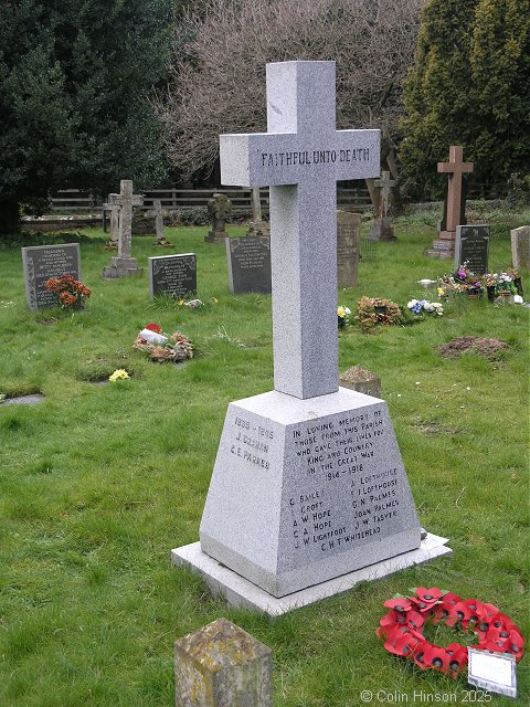 The War Memorial in Naburn Churchyard.