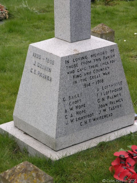 The War Memorial in Naburn Churchyard.