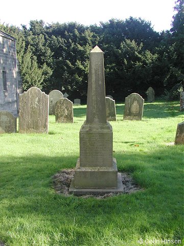 The War Memorial in North Grimston Churchyard.