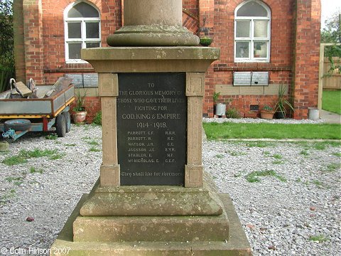 The War Memorial at Patrington Haven.