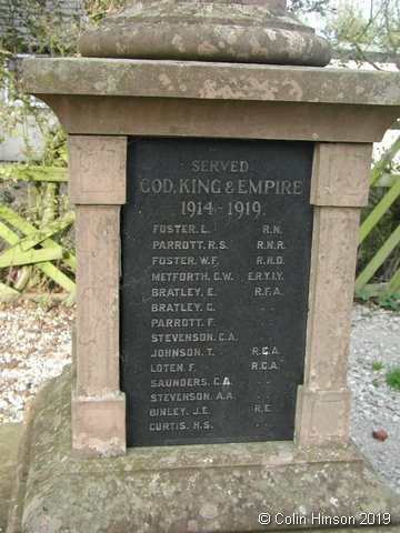 The War Memorial at Patrington Haven.