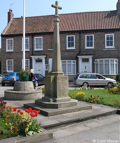 The World War I War Memorial in the centre of Pocklington.