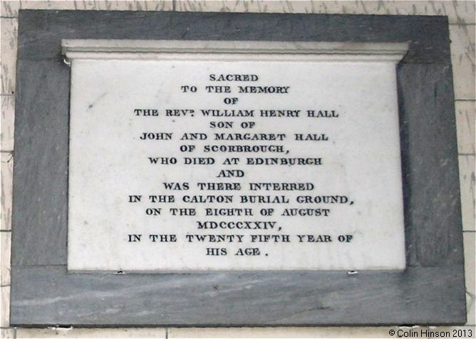 The Hall Monumental plaque (6) in St. Leonard's Church