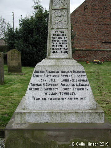 The War Memorial in St. Helen's Churchyard, Skipwith.