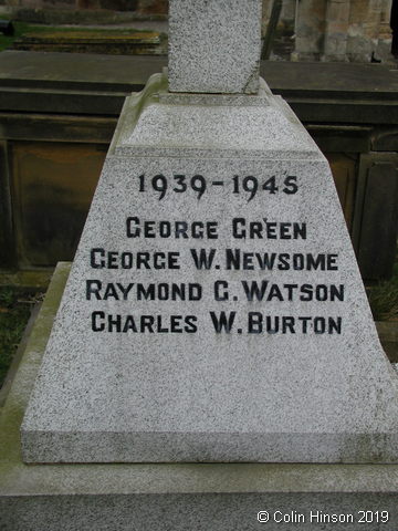 The War Memorial in St. Helen's Churchyard, Skipwith.