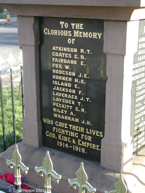 The 1914-1919 War Memorial in the Churchyard.