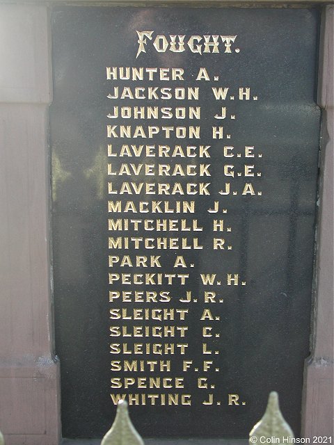 The 1914-1919 War Memorial in the Churchyard.