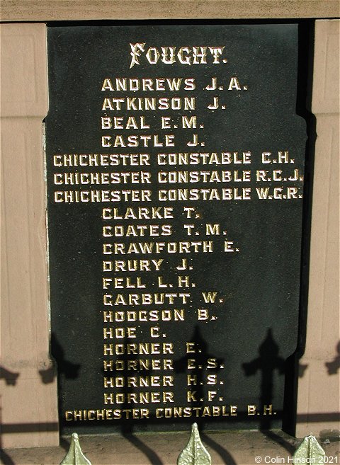 The 1914-1919 War Memorial in the Churchyard.