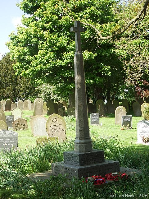 The War Memorial in Swine Churchyard.